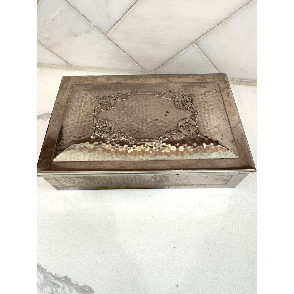 Vintage Hammered Metal Tin Box – Marietta E. Nobel
